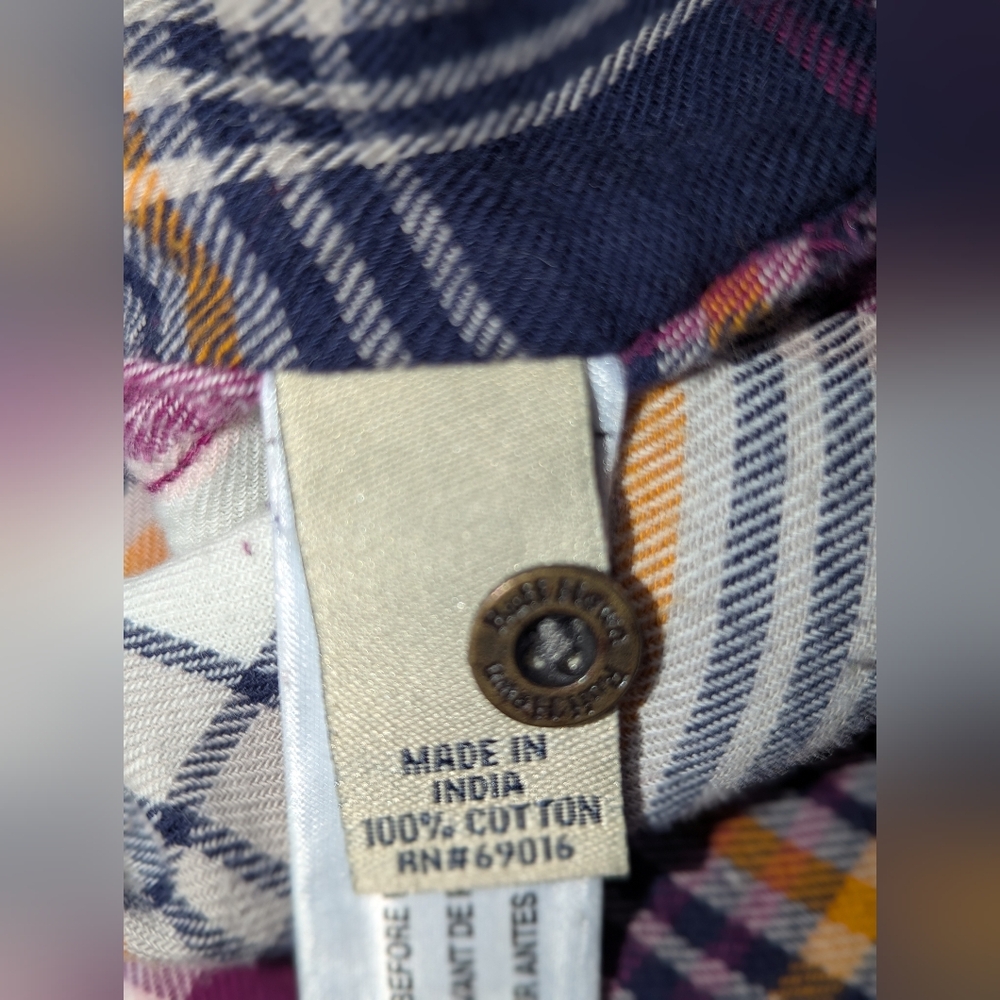 Ruff Hewn Multicolor Plaid Shirt With Ruffles - Picture 7 of 9